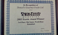 Load image into Gallery viewer, 2003 Scovie Award Hot Sauce, World Beat