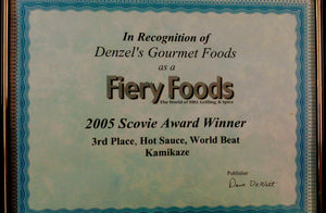 2005 Scovie Award 3rd Place Hot Sauce, World Beat