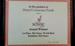 2003 Scovie Award 1st Place Hot Sauce, World Beat